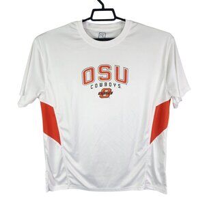 Mens OSU Cowboys Proedge Knights Apparel Shirt White & Orange Short Sleeve XL